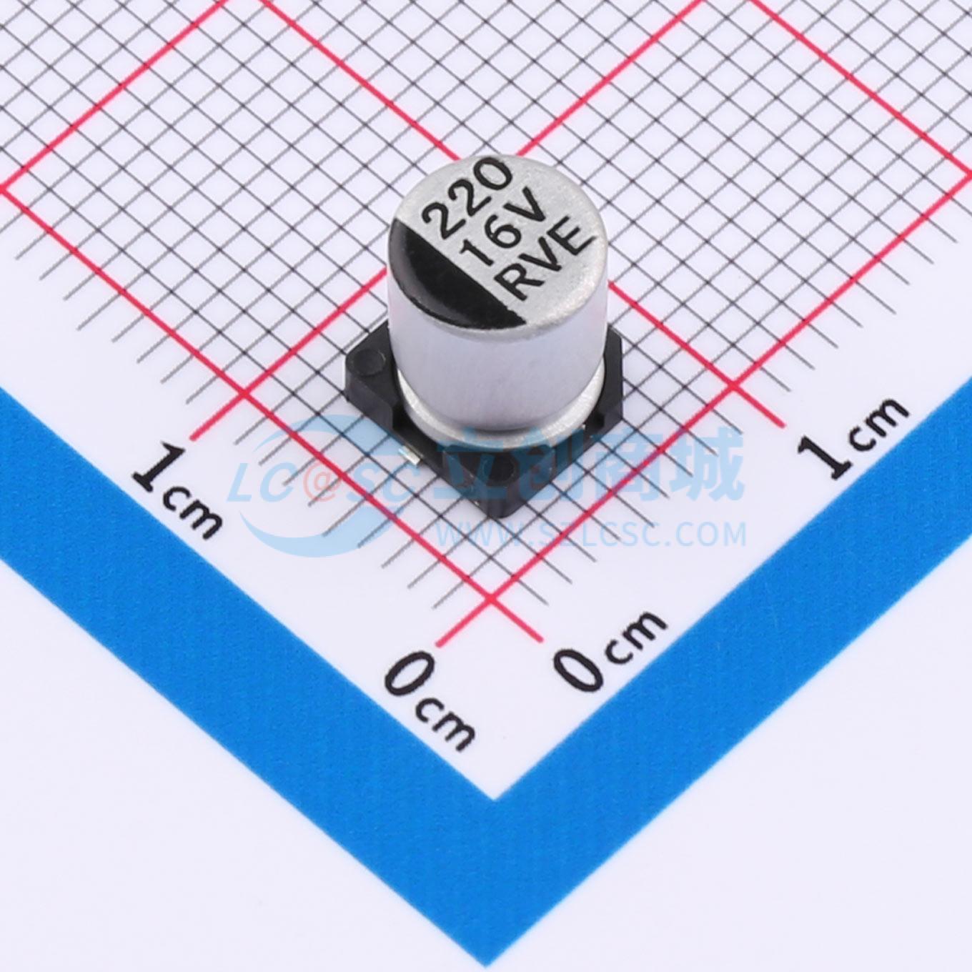 RVE1C221M0607实物图