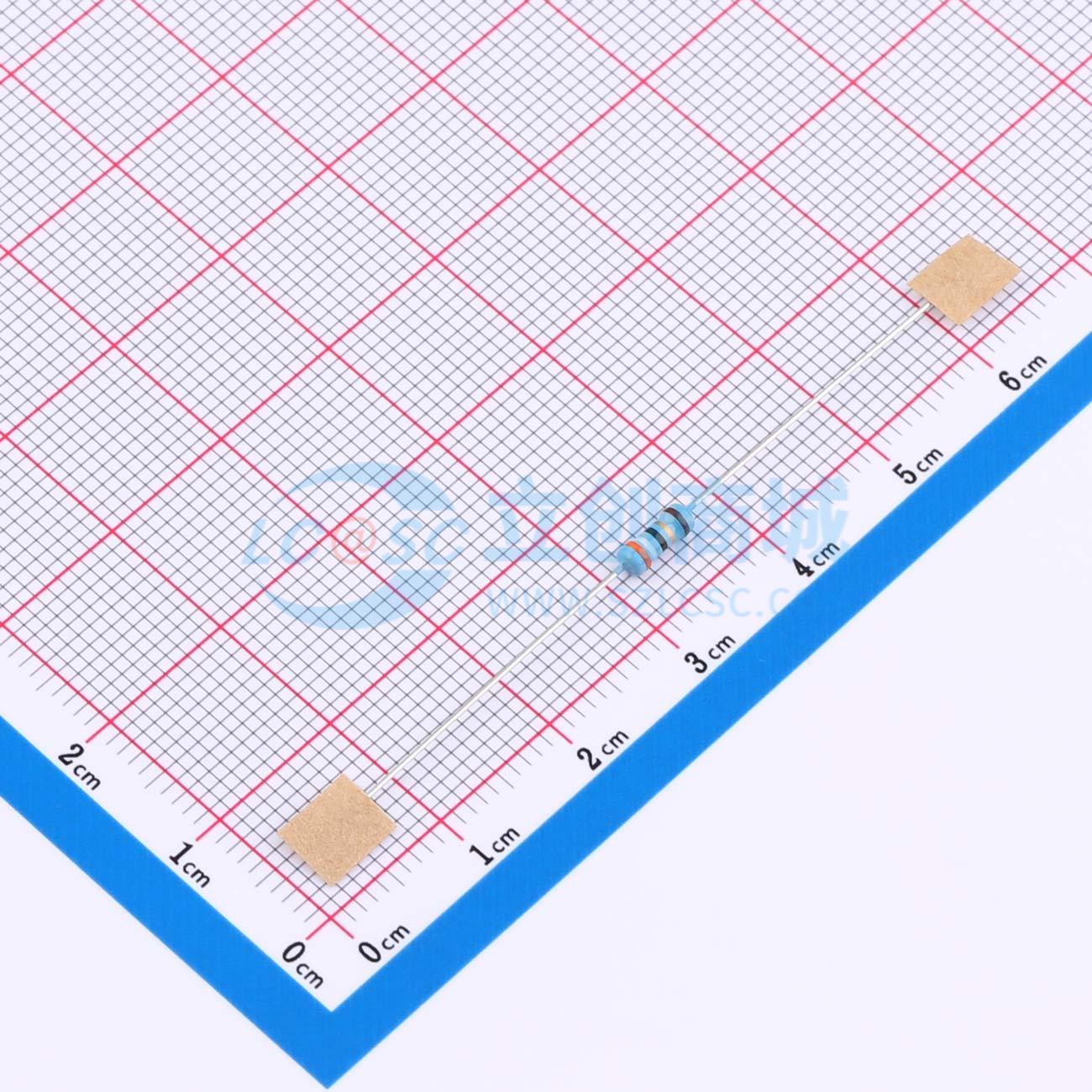 点击查看大图 MF1/4W-39Ω±1% T实物图