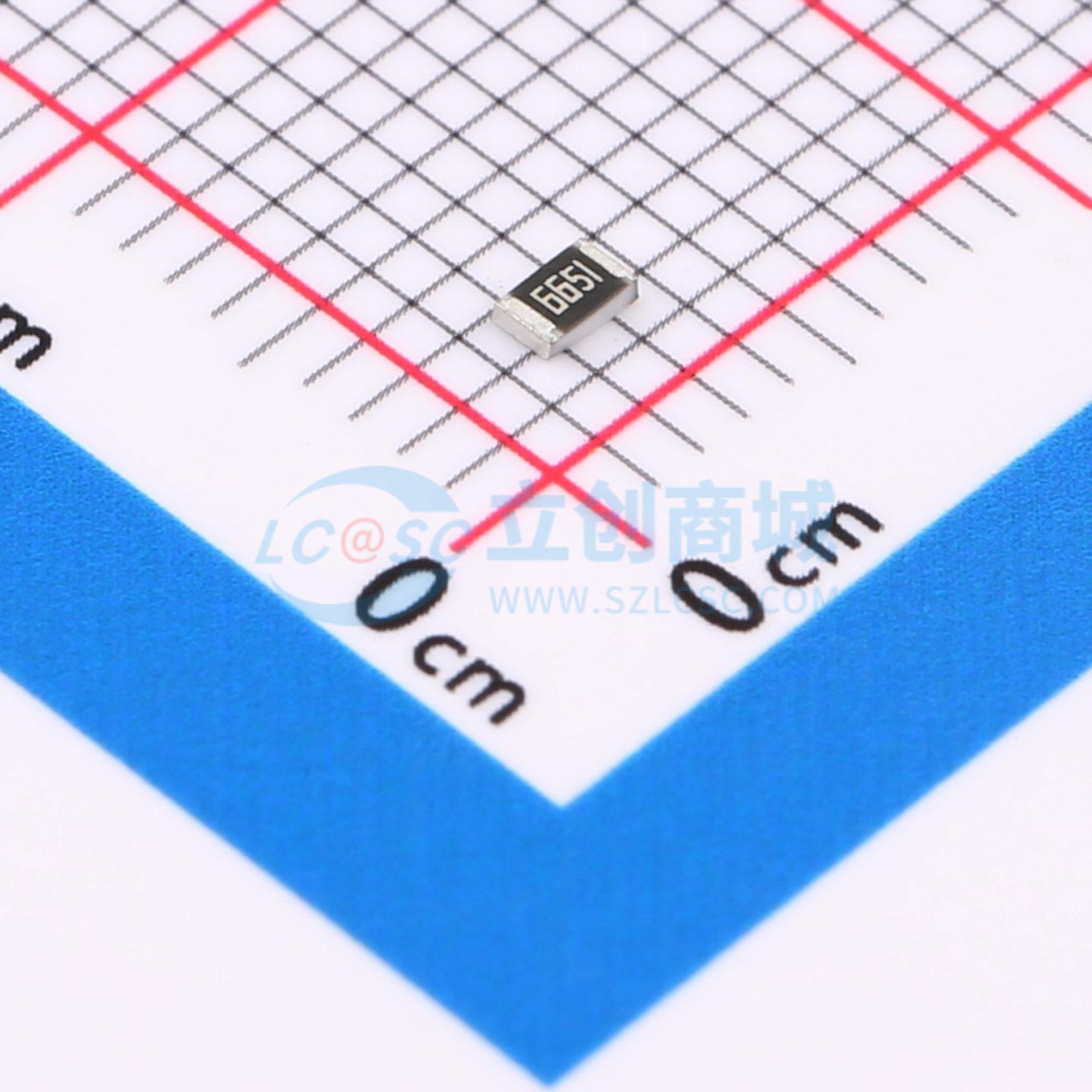 0805W8F6651T5E实物图