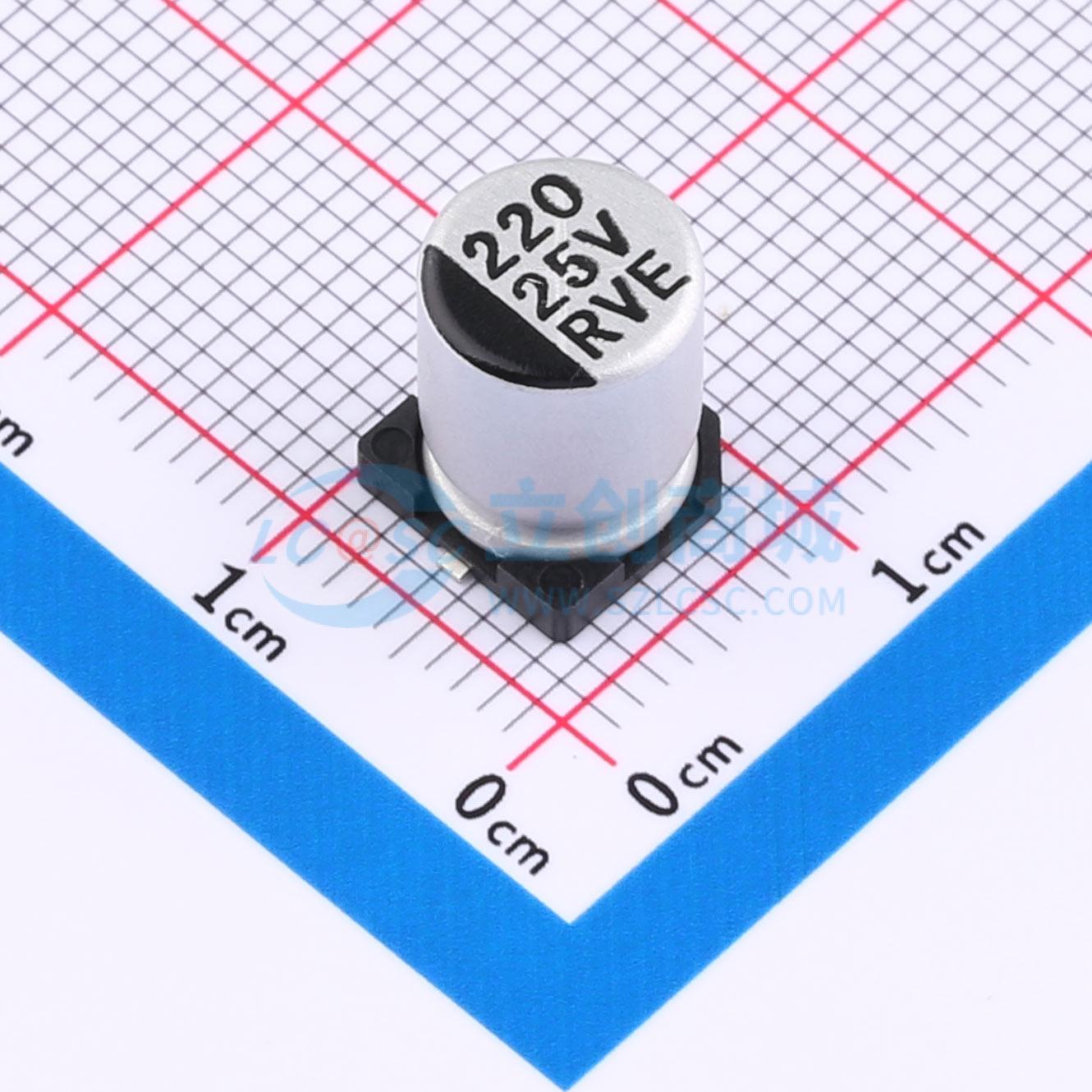 RVE1E221M0810实物图