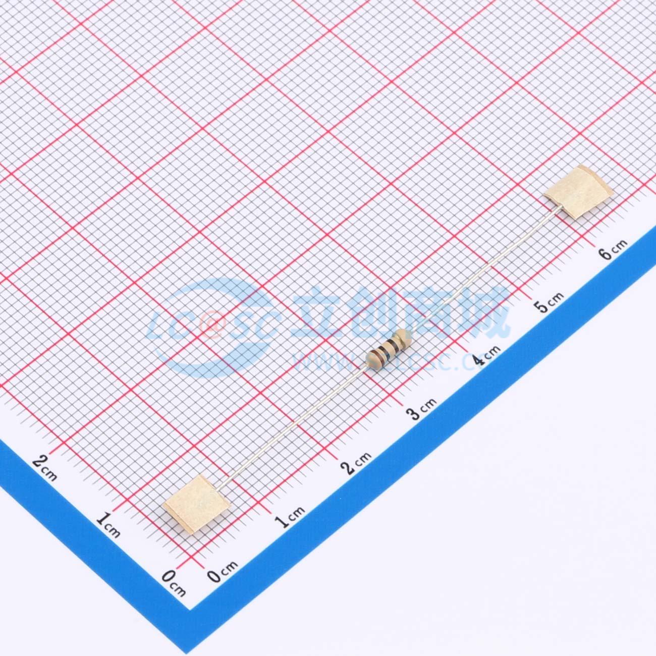 点击查看大图 CR1/4W-10Ω±5%-OT52实物图