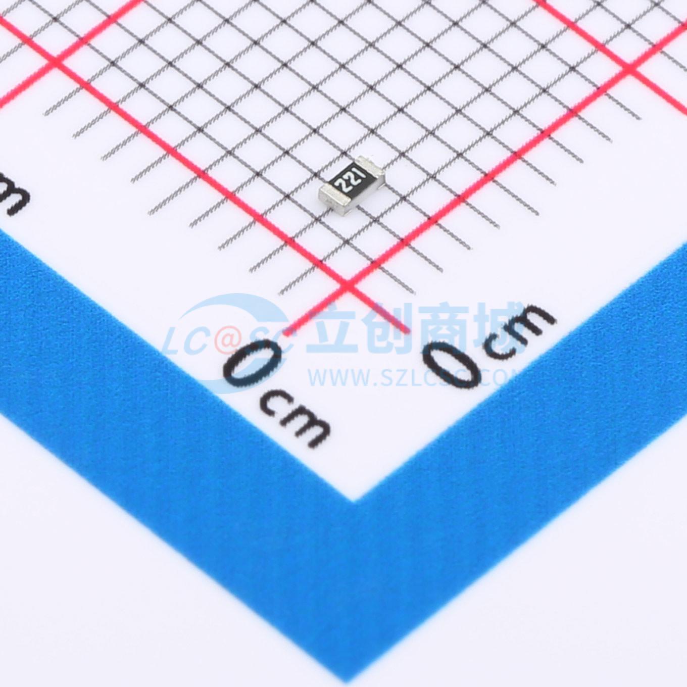 点击查看大图 FRC0603J221 TS实物图