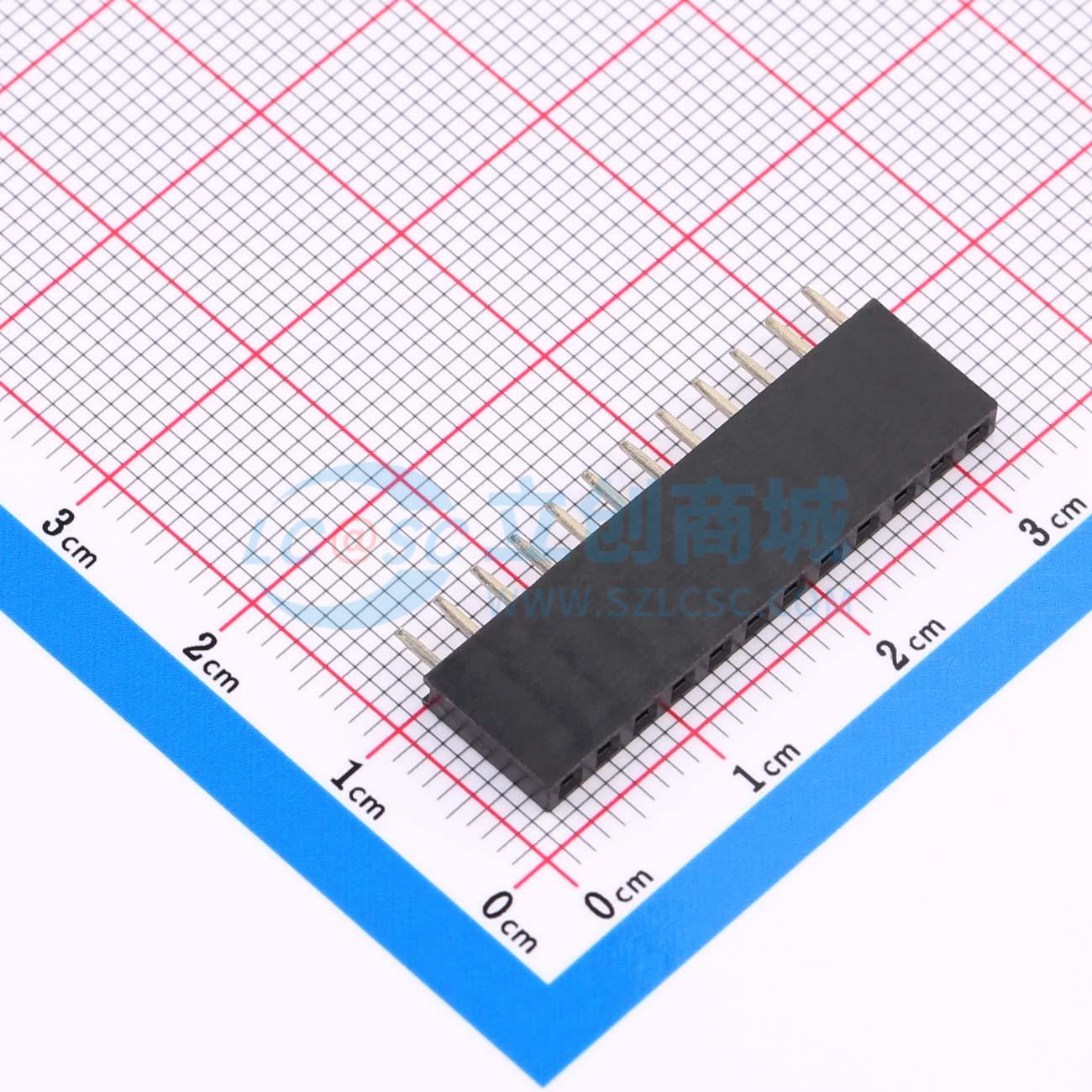 点击查看大图 KH-2.54FH-1X12P-H8.5实物图