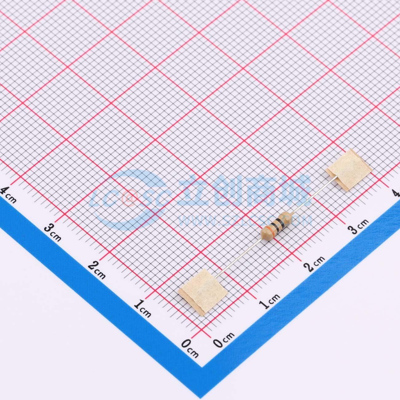 点击查看大图 CR1/4W-30Ω±5%-ST26实物图