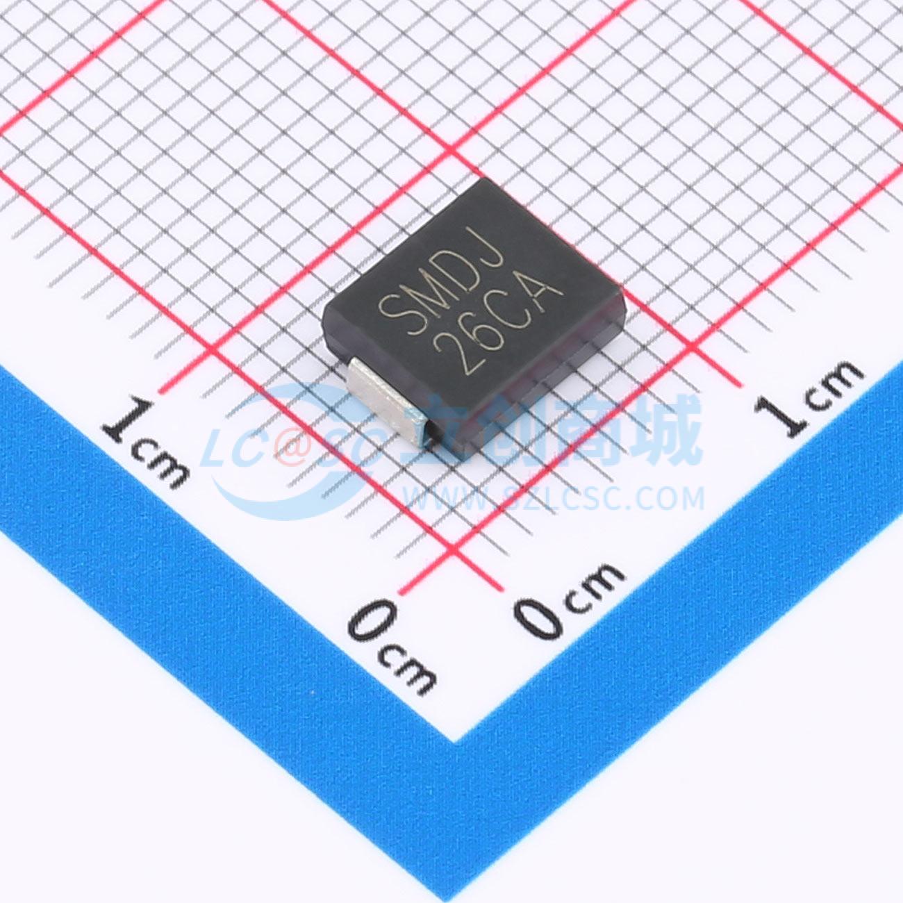 点击查看大图 SMDJ26CA实物图