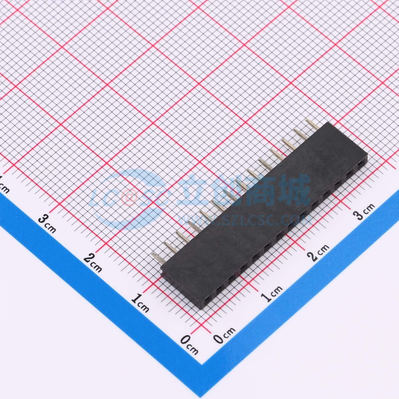 点击查看大图 KH-2.54FH-1X14P-H8.5实物图