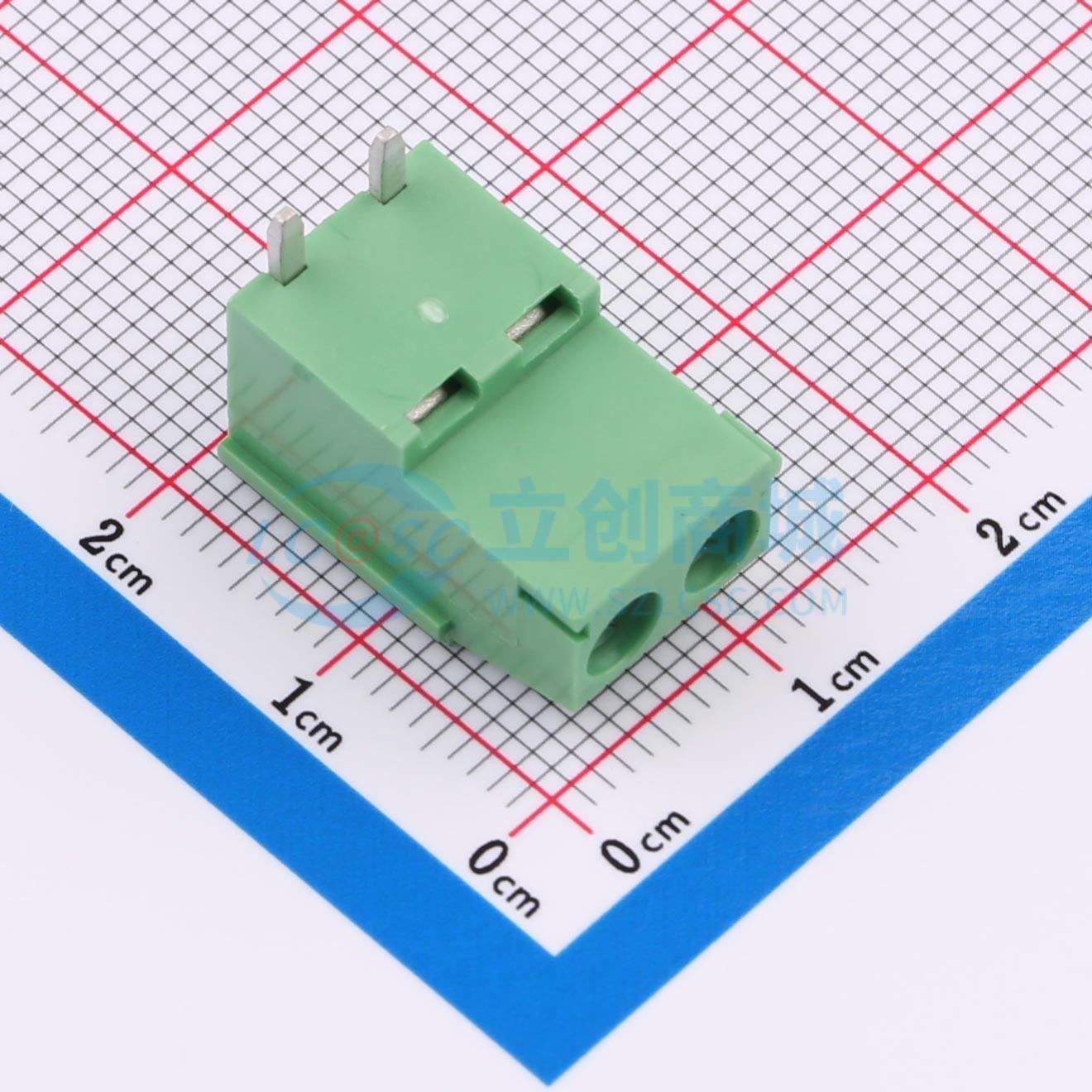 点击查看大图 DB129R-5.08-2P-GN-S实物图