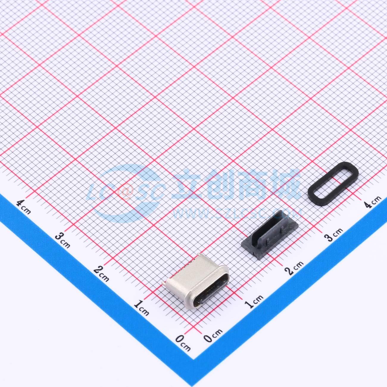 点击查看大图 TYPE-C 16PFS LTH6.8 IPX8实物图