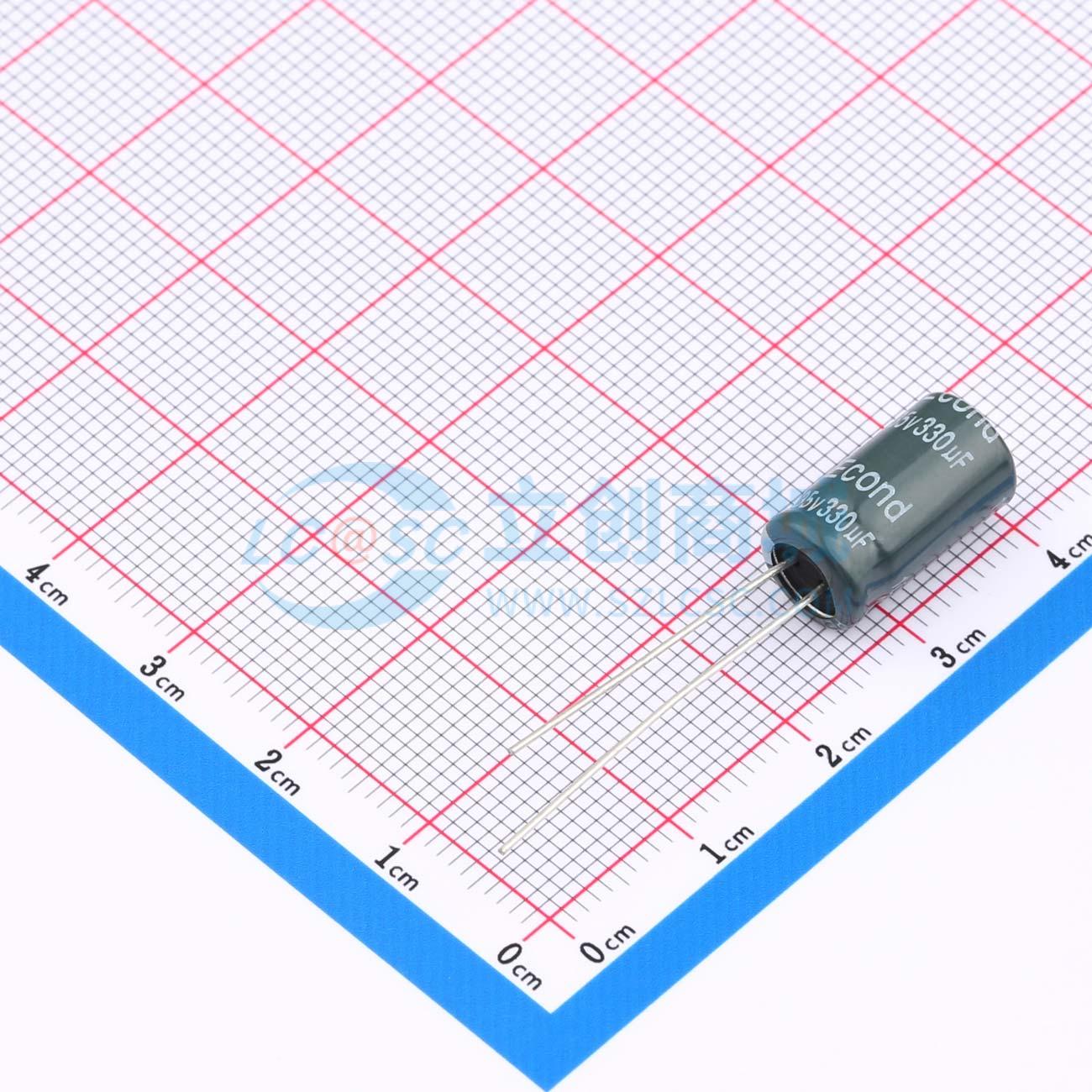 点击查看大图 330uF35V8x14GF实物图