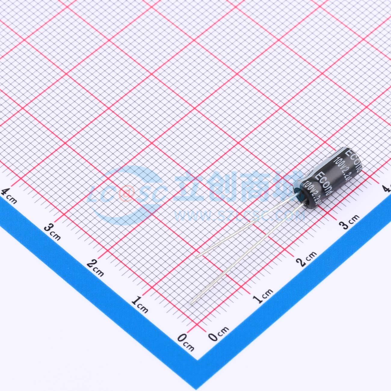点击查看大图 2.2uF100V5x11KM实物图