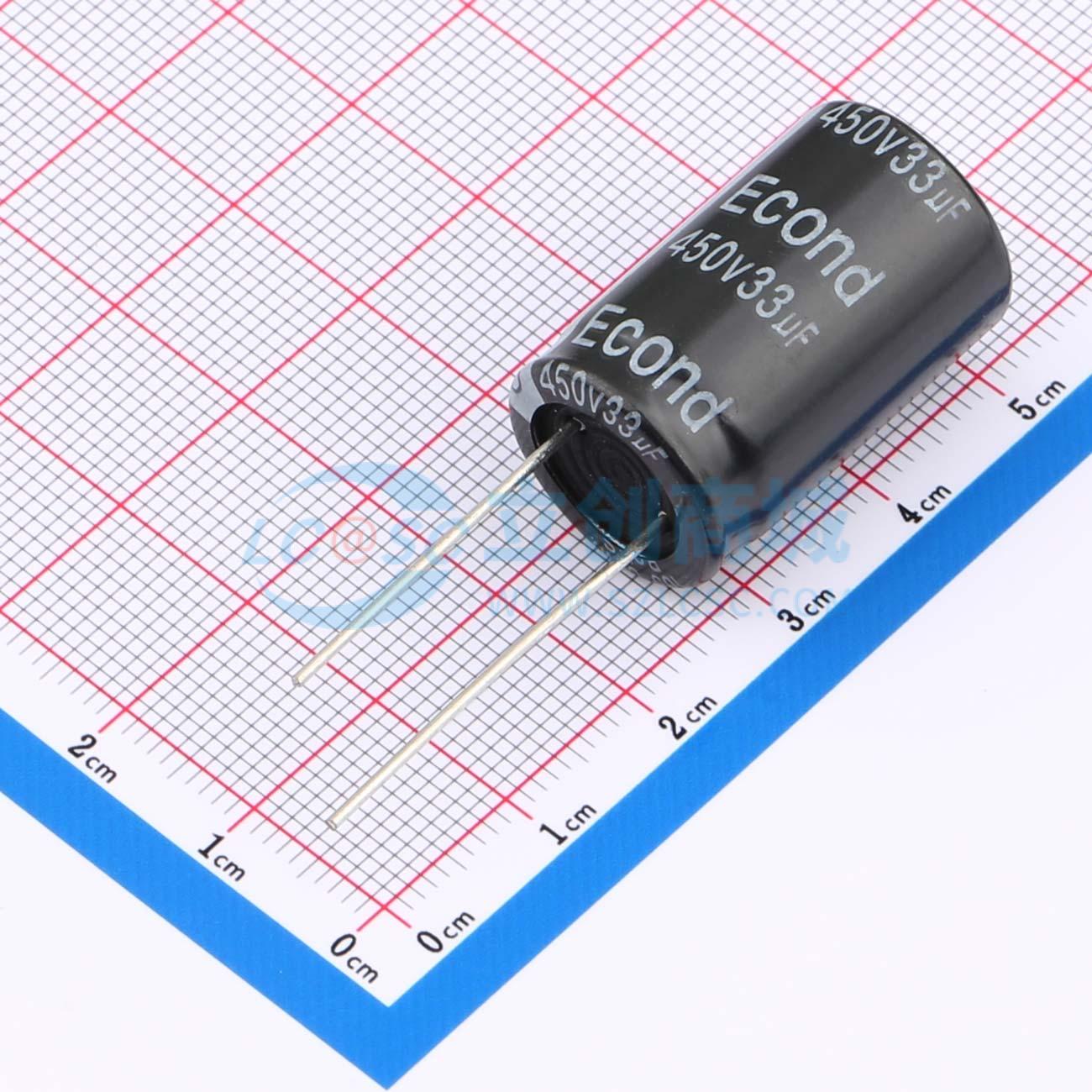 点击查看大图 33uF450V16x25KM实物图