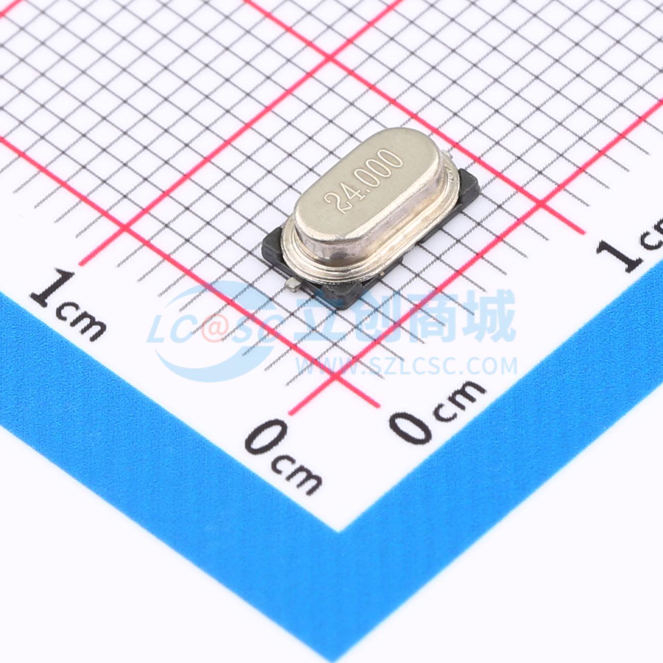 点击查看大图 24M 12PF 10PPM 4P实物图