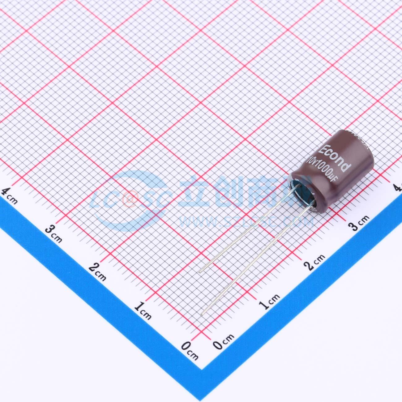 点击查看大图 1000uF10V8x12GL实物图