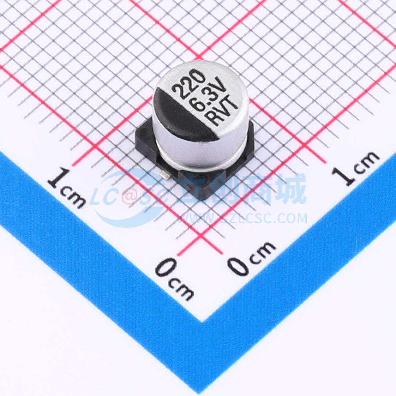 点击查看大图 RYRVT6.3V220UF6*5实物图