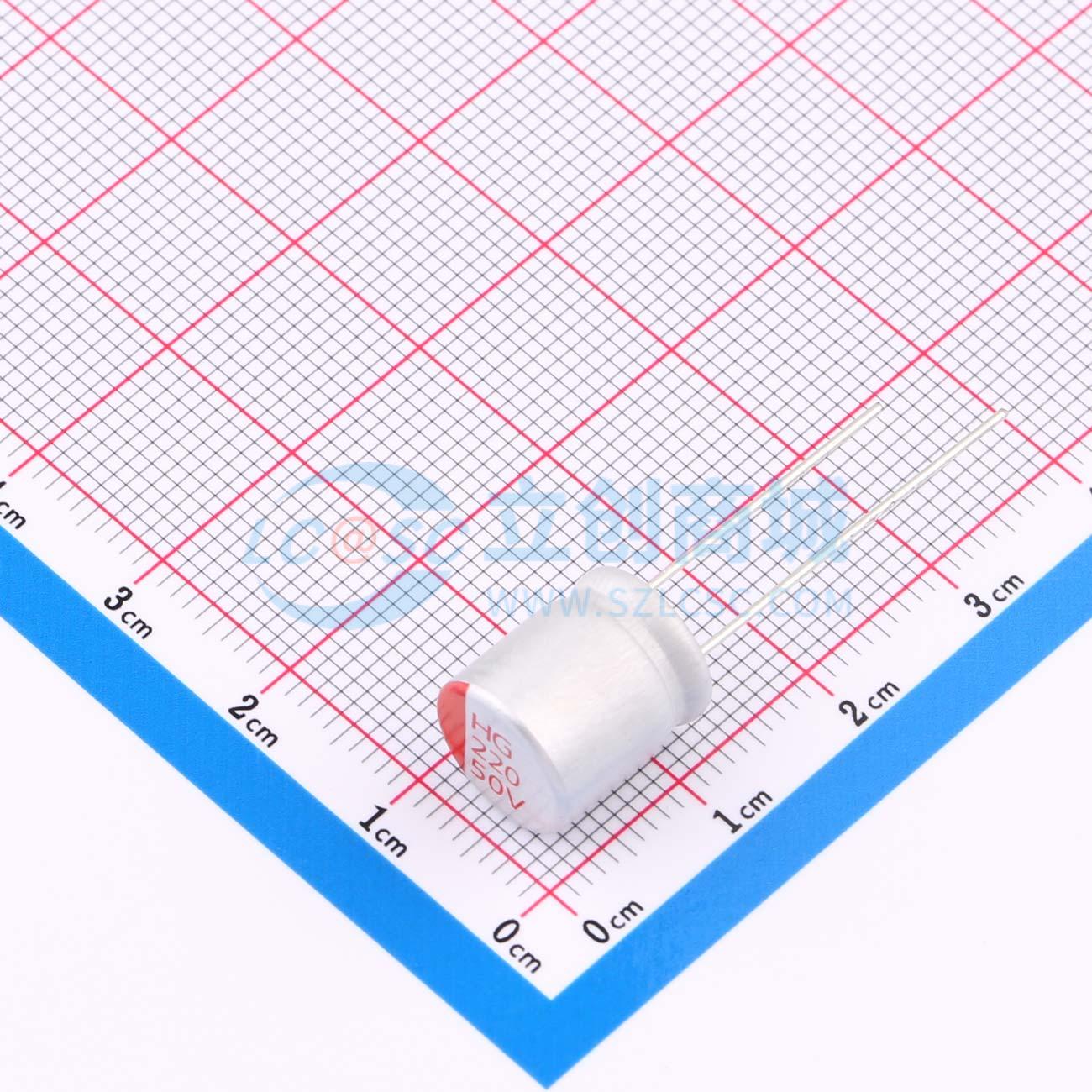 点击查看大图 RYHG50V220UF10*12实物图