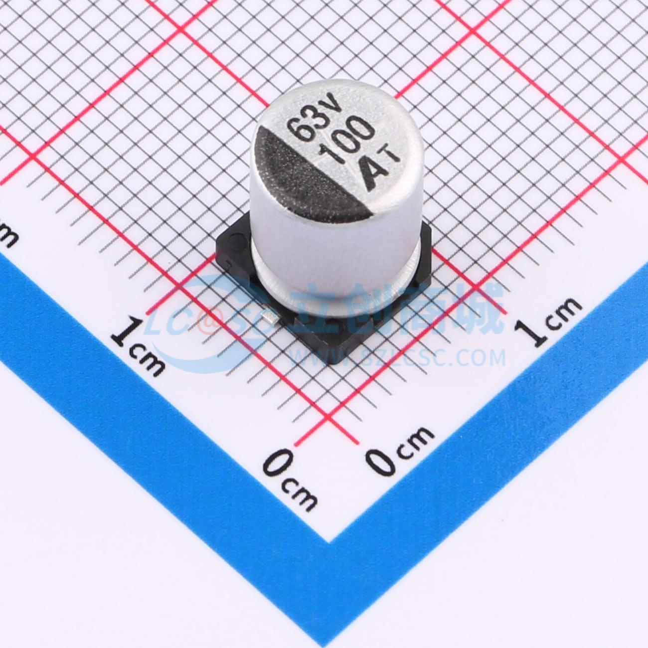 点击查看大图 RYGVT63V100UF8*10实物图