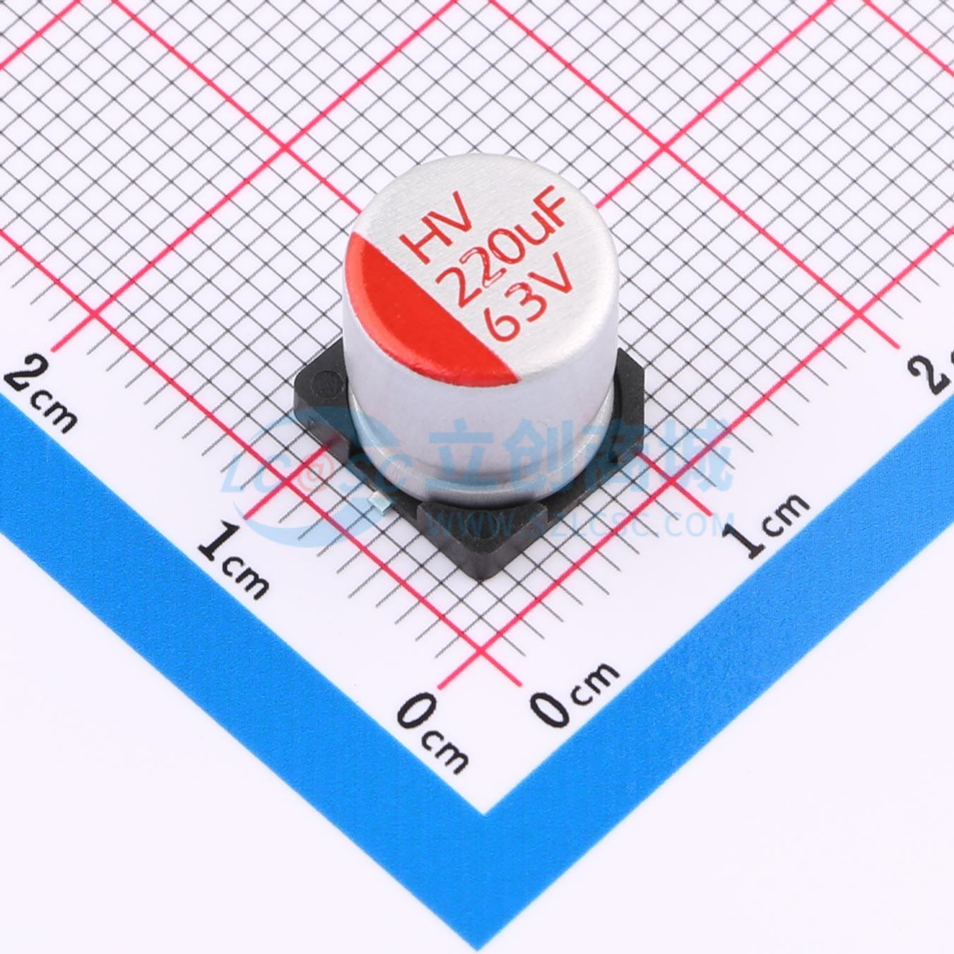 点击查看大图 RYHV63V220UF10*10实物图