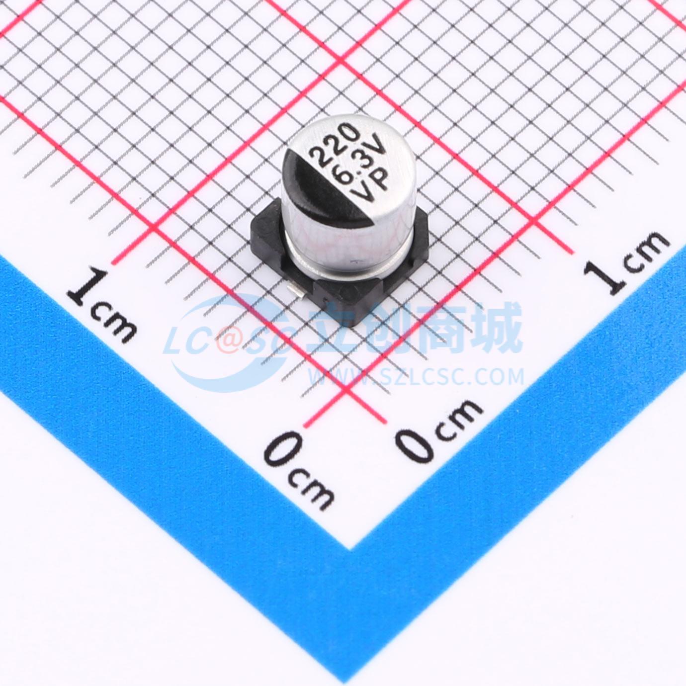 RYVP6.3V220UF5*5实物图