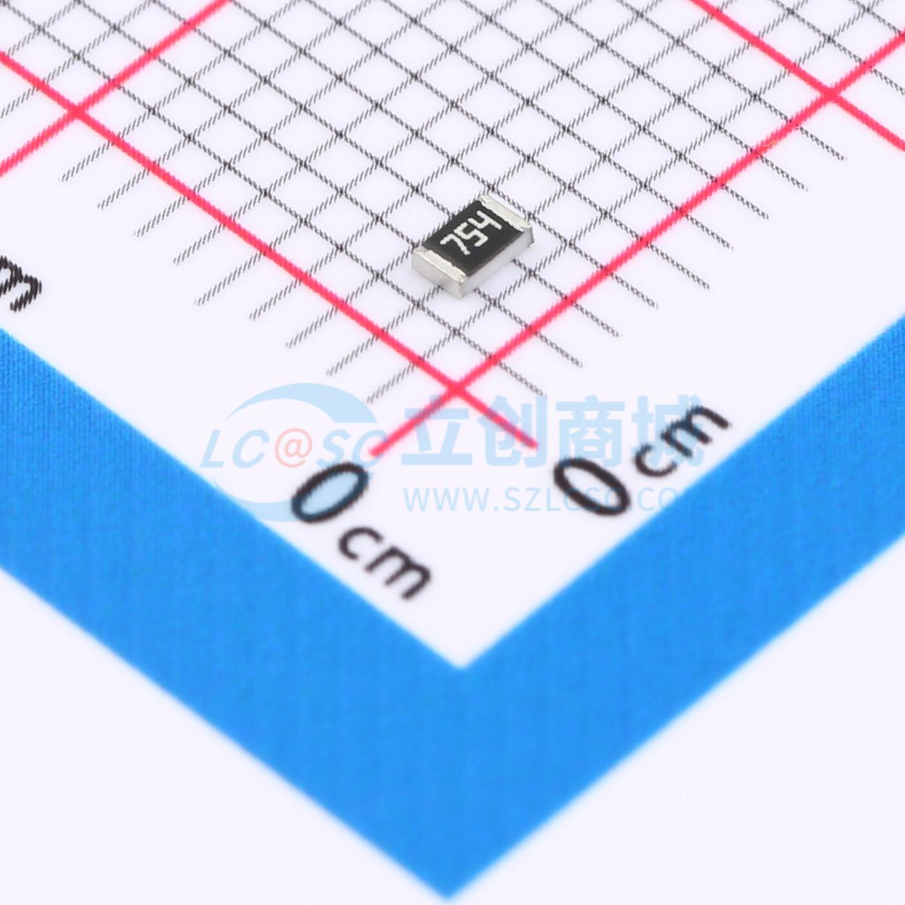 点击查看大图 RC0805JR-07750KL实物图