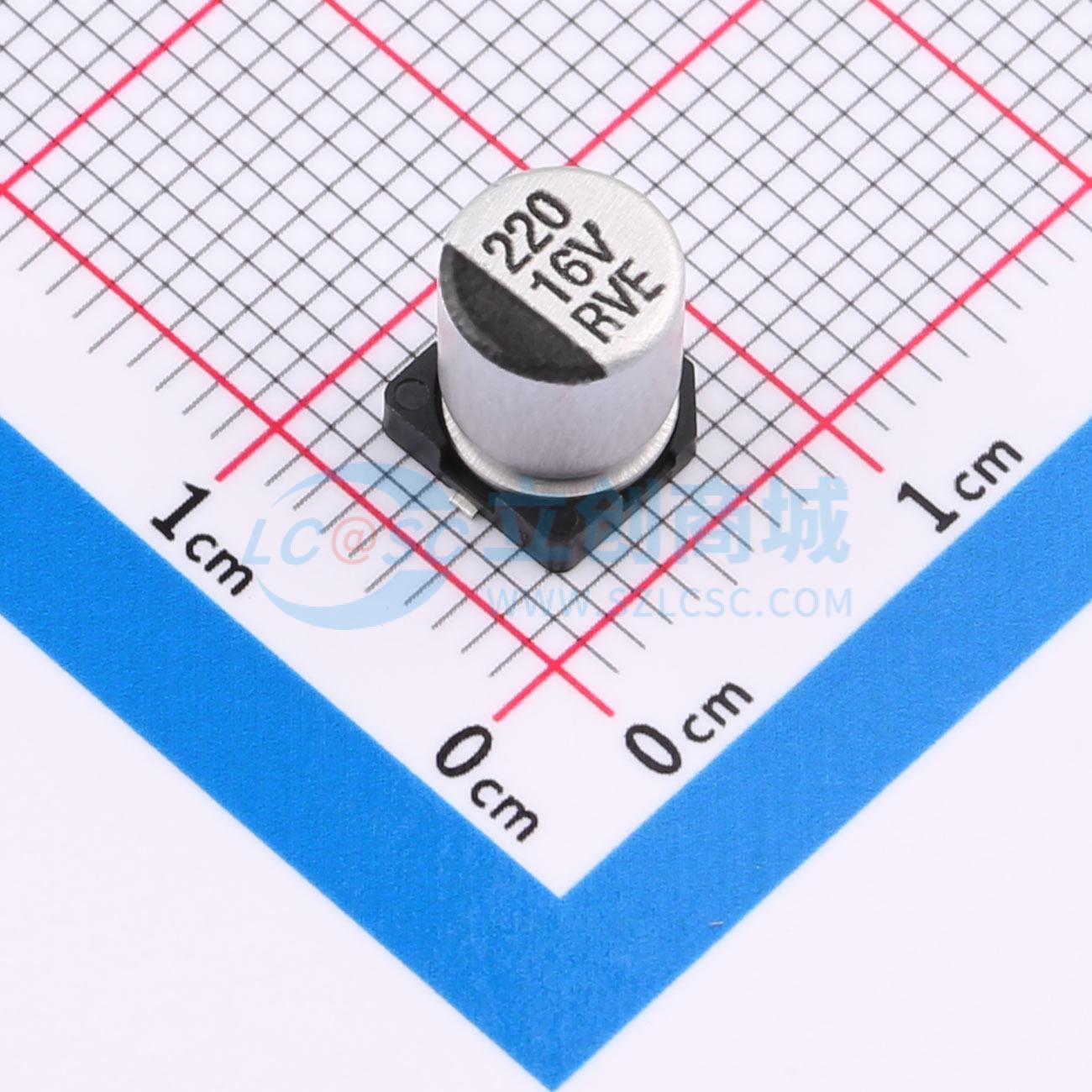 点击查看大图 RYRVE16V220UF6*7实物图