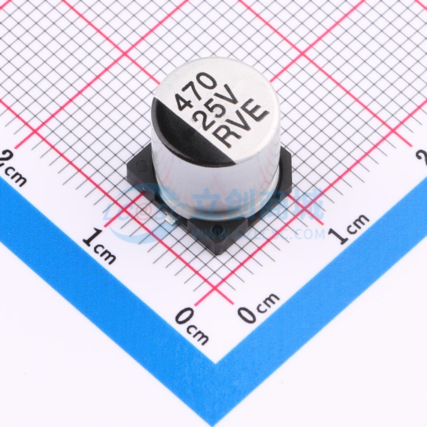 点击查看大图 RYRVE25V470UF10*10实物图