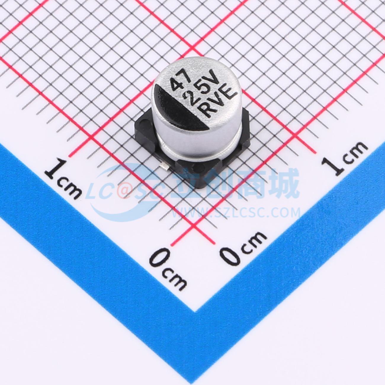 点击查看大图 RYRVE25V47UF6*5实物图