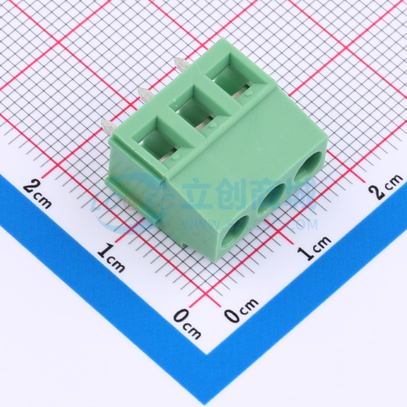 点击查看大图 DB128L-5.08-3P-GN-S实物图