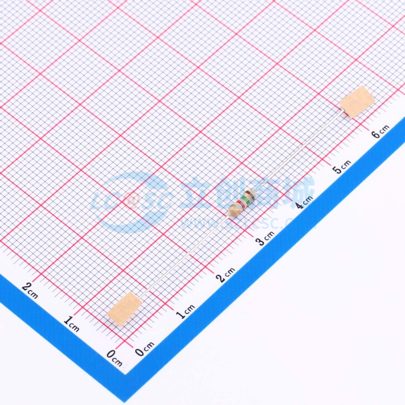 点击查看大图 CF1/4W-1.5KΩ±5%T52实物图