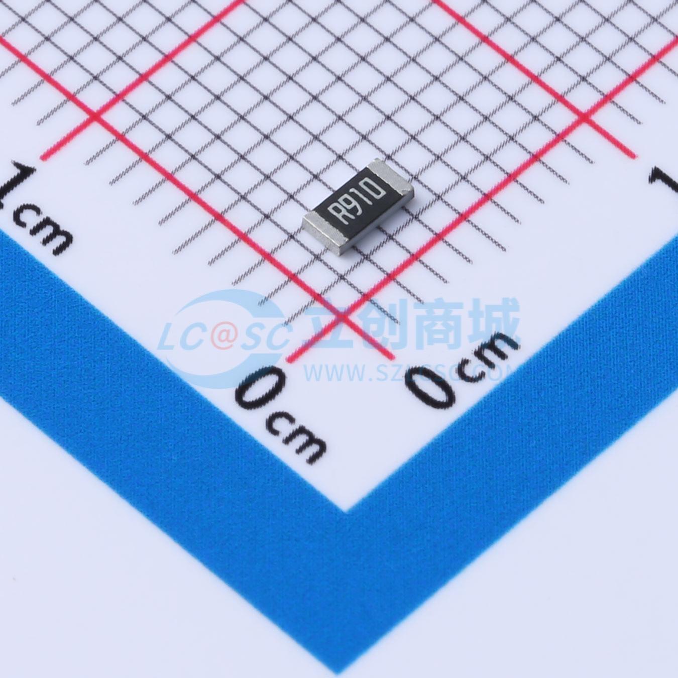 点击查看大图 RS060R91F1/4W实物图