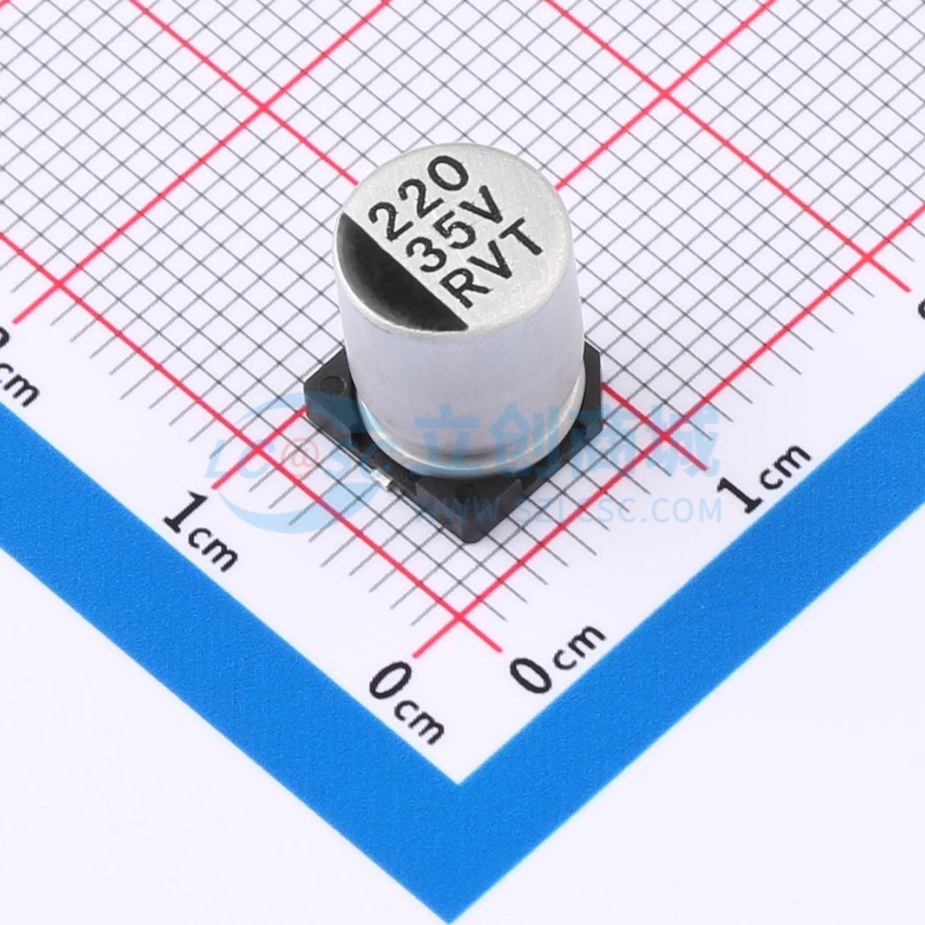 点击查看大图 RVT1V221M0810实物图