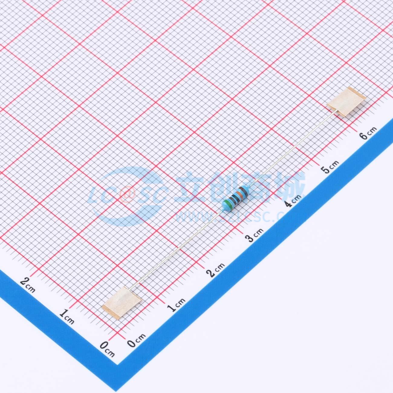 点击查看大图 MF1/4W-510KΩ±1% T实物图
