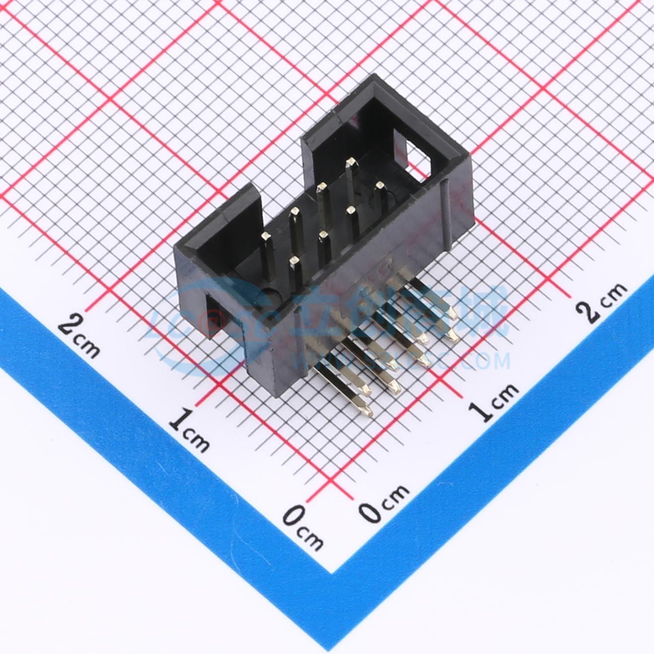 2.54-2*4P弯简牛实物图