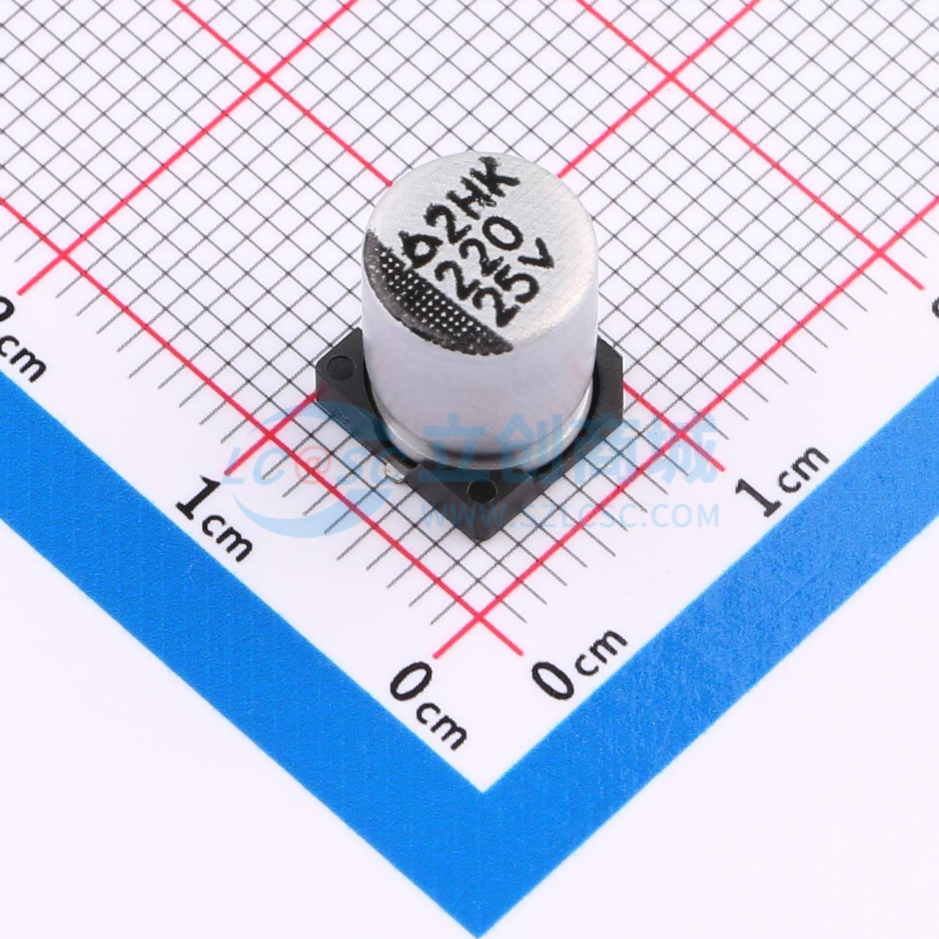 MVK 25V220 8*10实物图