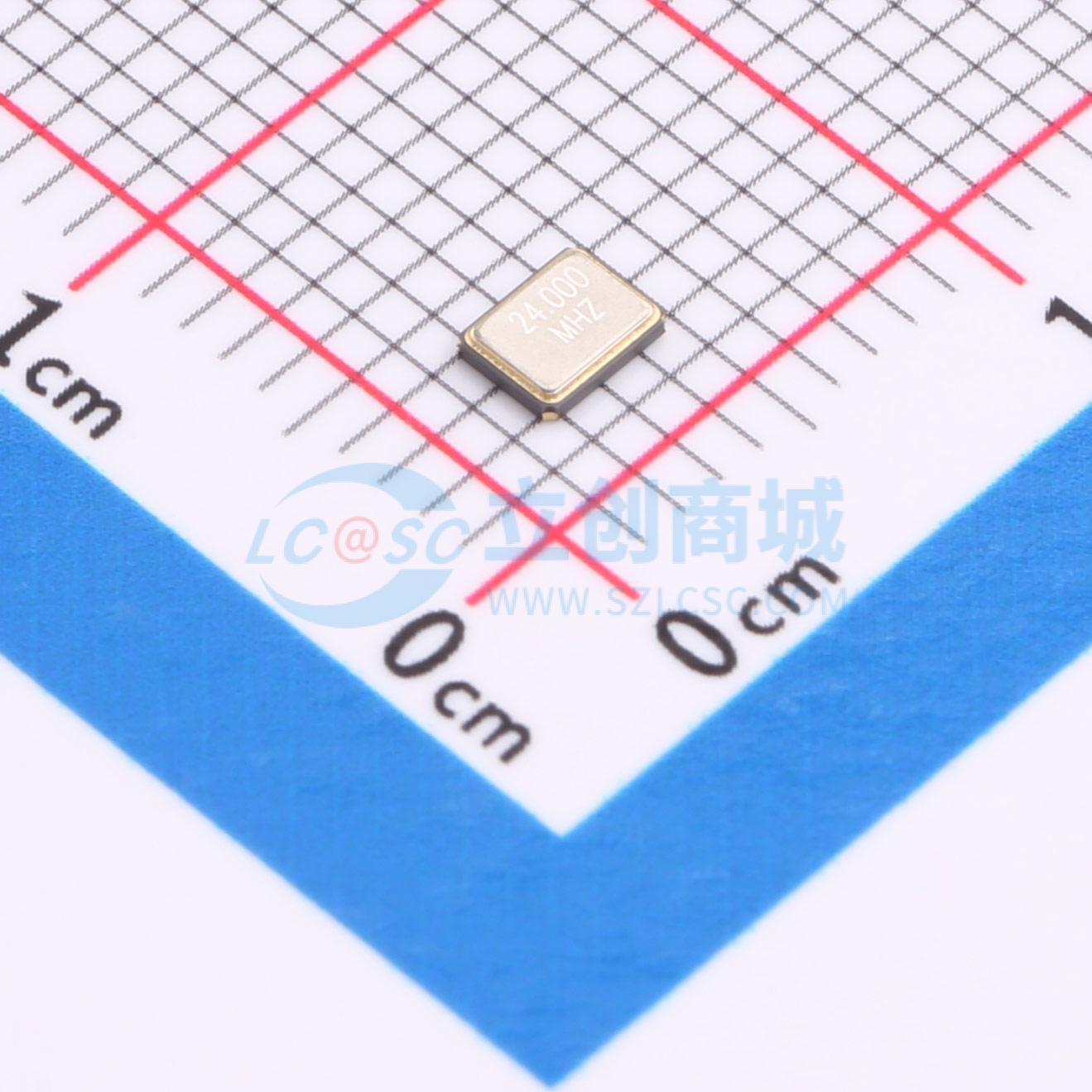 点击查看大图 3225 24M 12PF 10PPM实物图