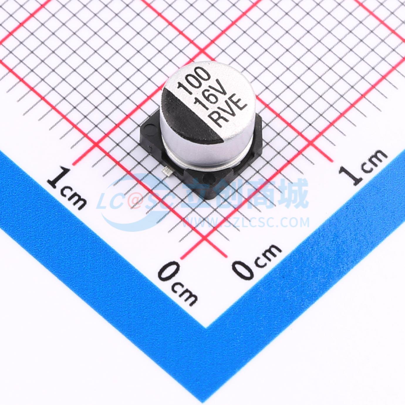 点击查看大图 RVE1C101M0605实物图