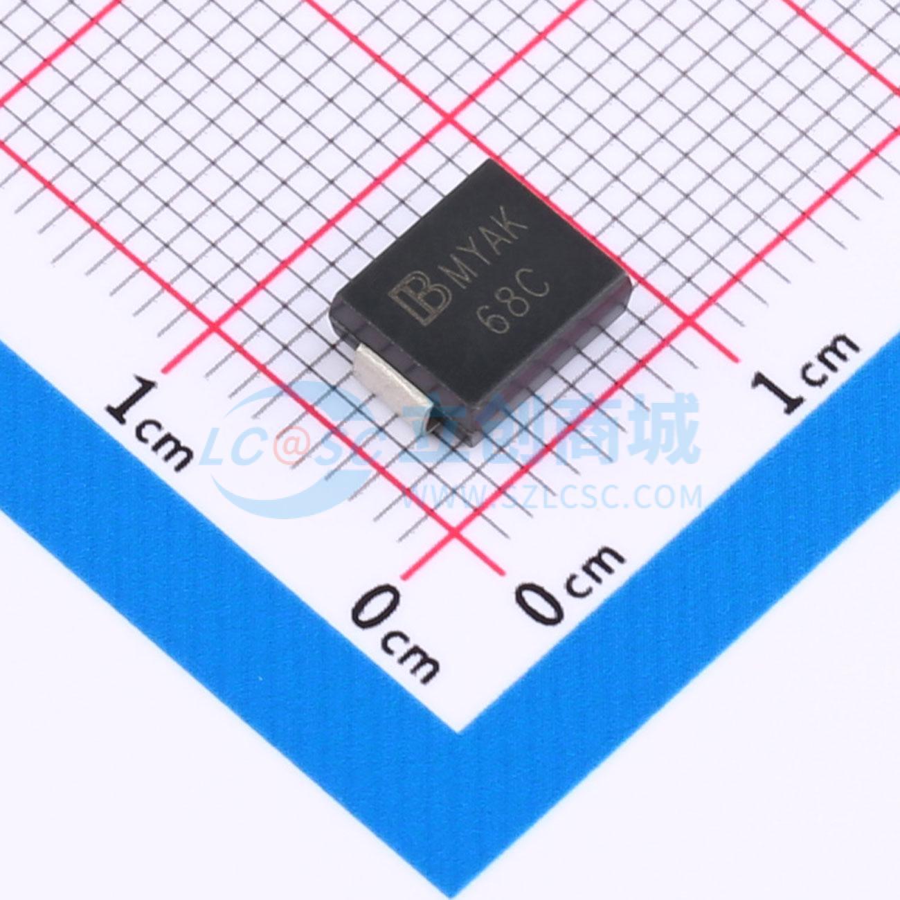 点击查看大图 1.5SMC68CA/TR13实物图