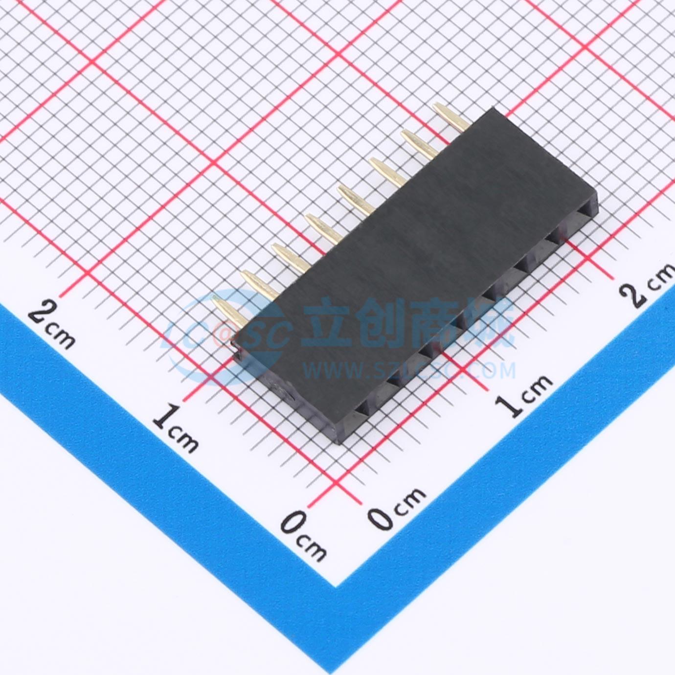 点击查看大图 2.54-1*8P母环保实物图