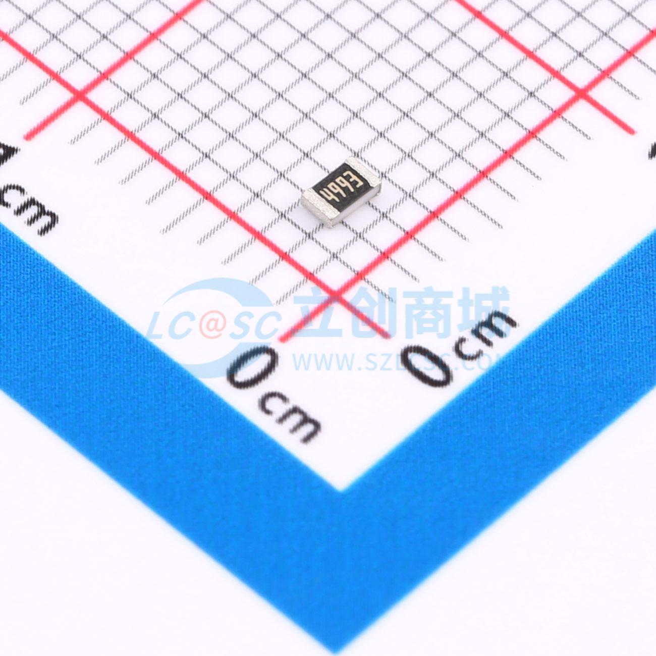 点击查看大图 RNCS0805BKE499K实物图