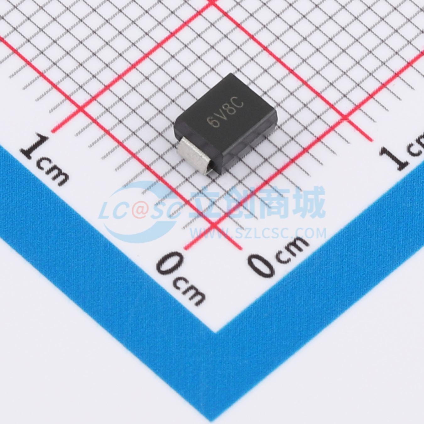 点击查看大图 P6SMB6.8CA实物图