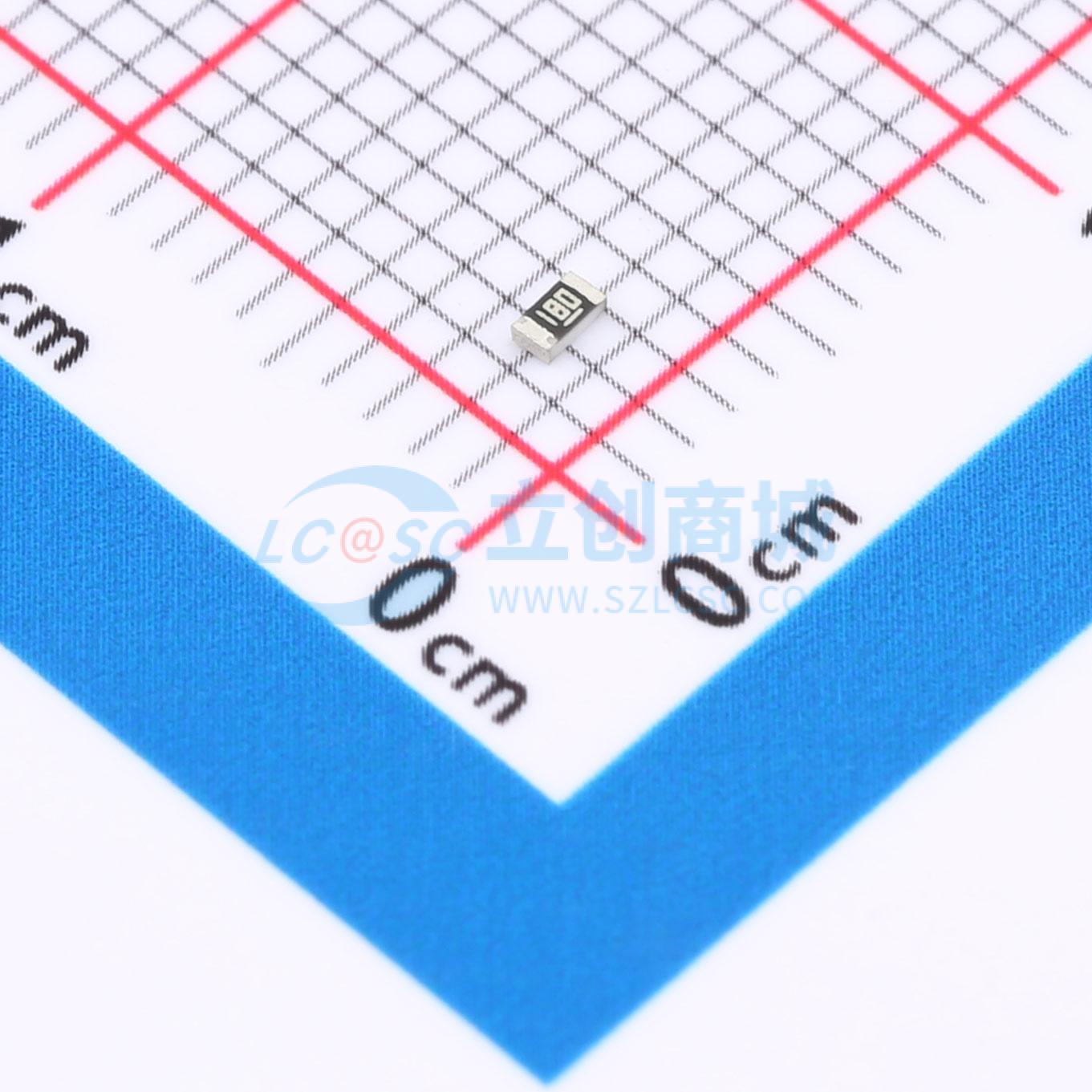点击查看大图 0603WAF180JT5E实物图