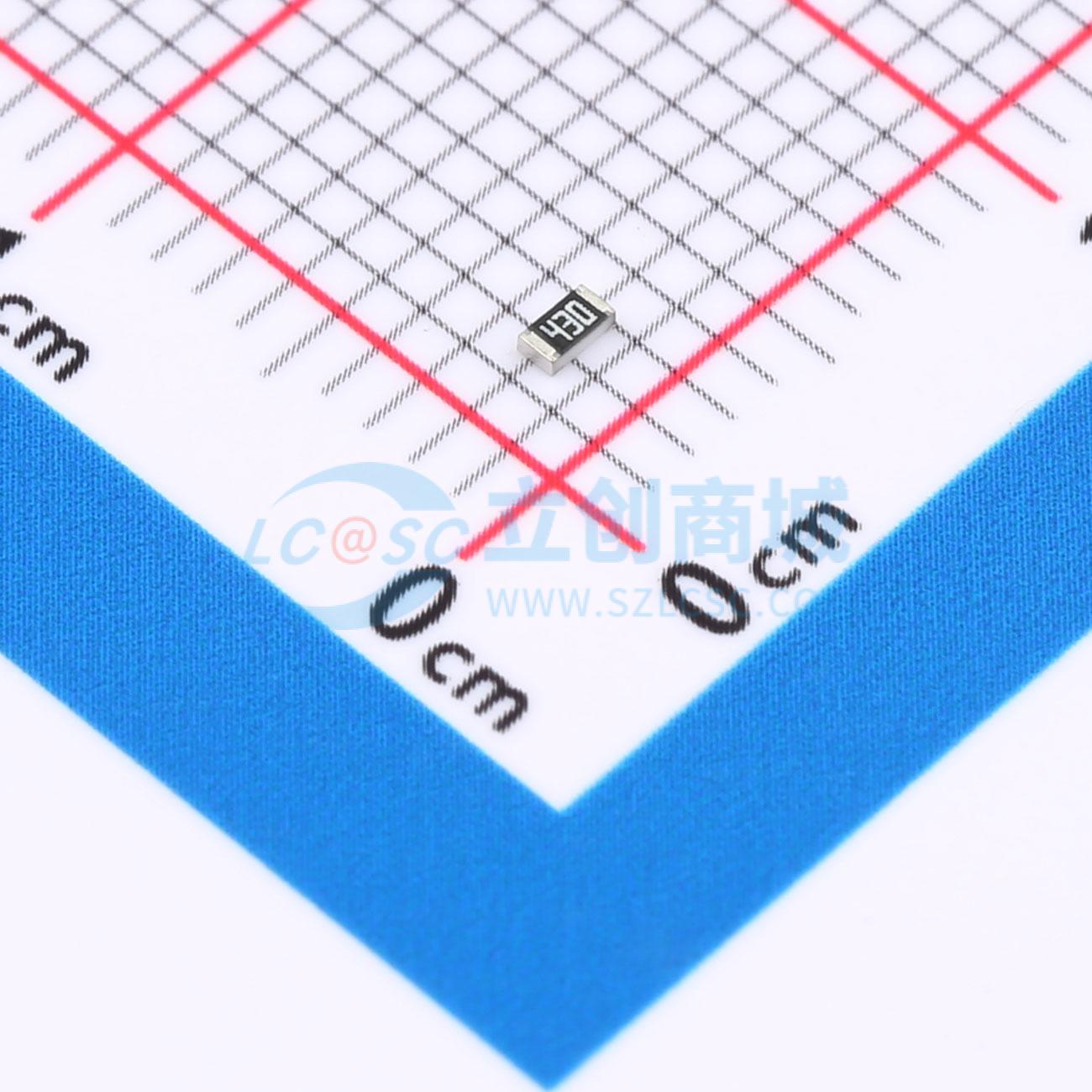 点击查看大图 RC0603JR-0743RL实物图