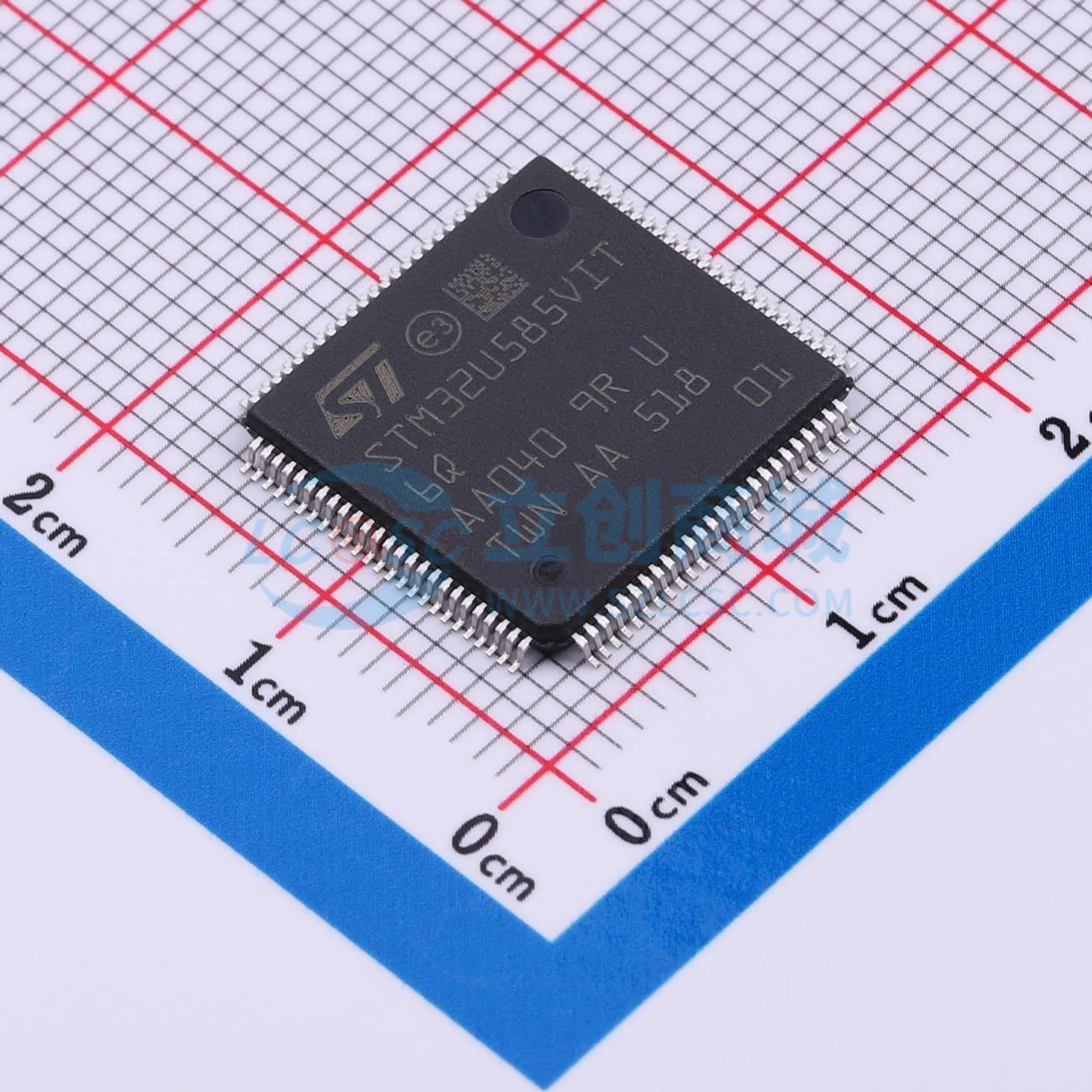 点击查看大图 STM32U585VIT6Q实物图