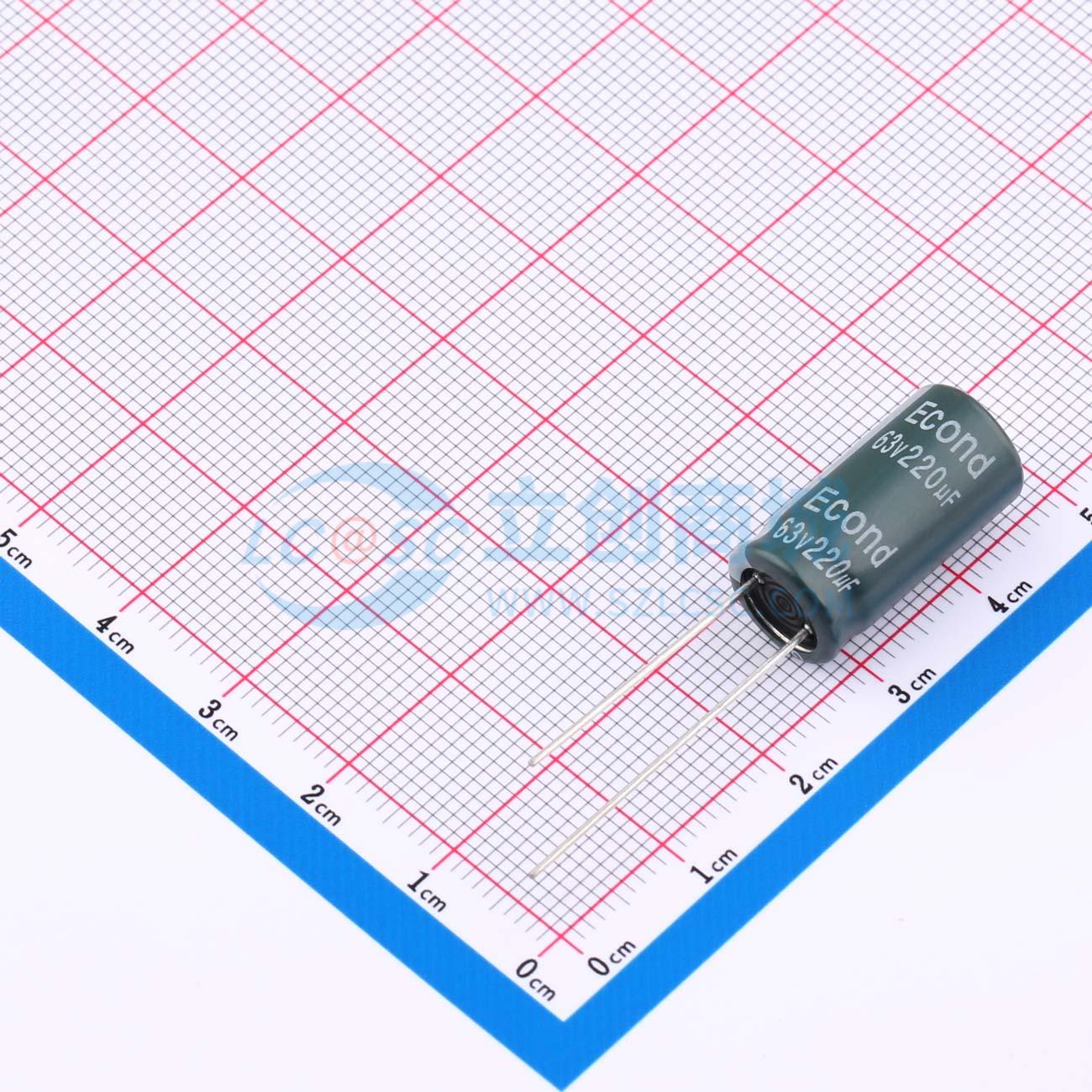 点击查看大图 220uF63V10x20GF实物图