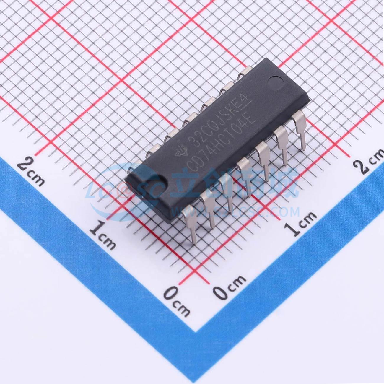 点击查看大图 CD74HCT04E实物图