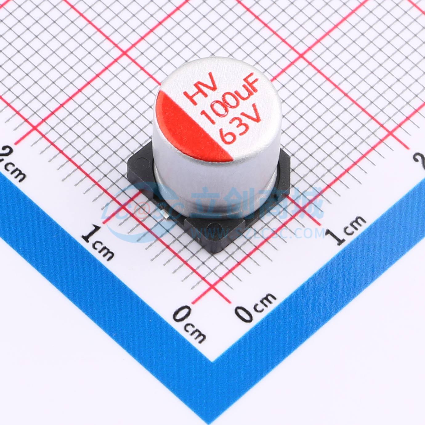 点击查看大图 RYHV63V100UF10*10实物图