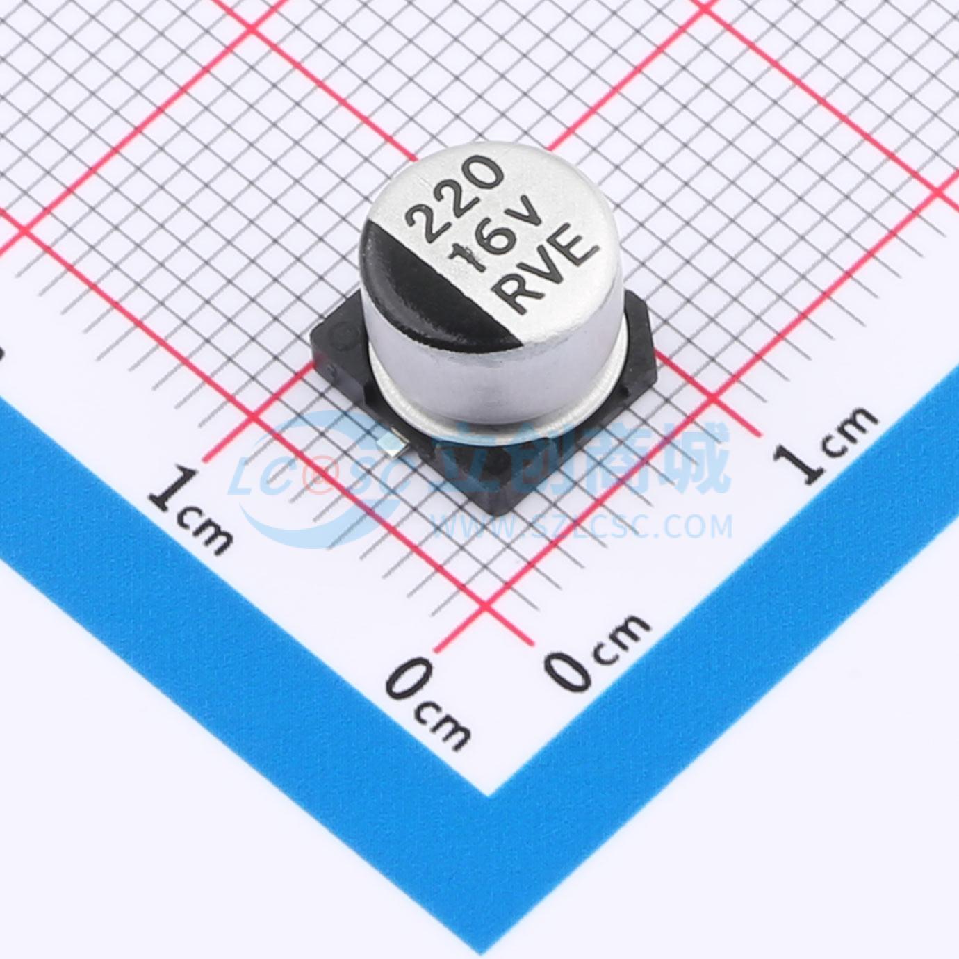 点击查看大图 RYRVE16V220UF8*6实物图