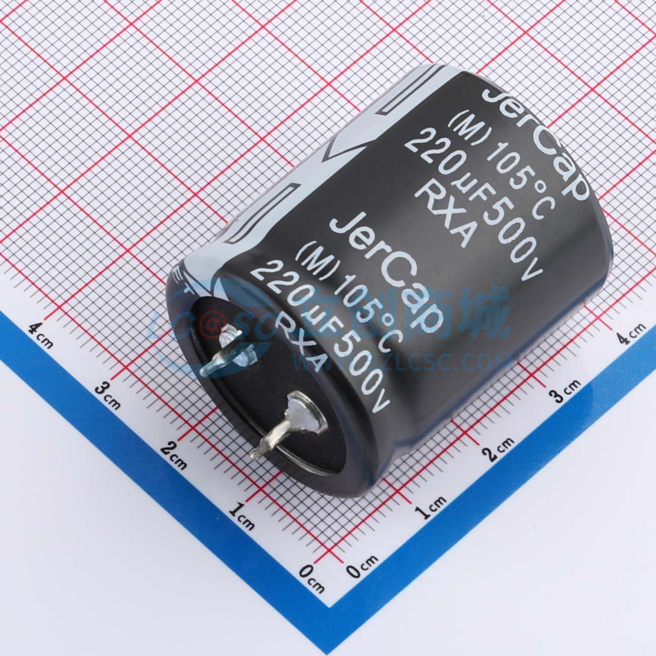 RXA500V220M30X35实物图