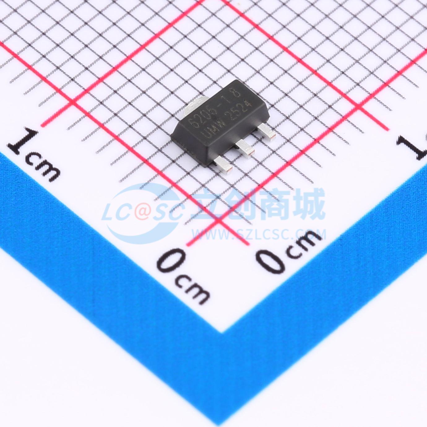 点击查看大图 XC6206P182PR(UMW)实物图