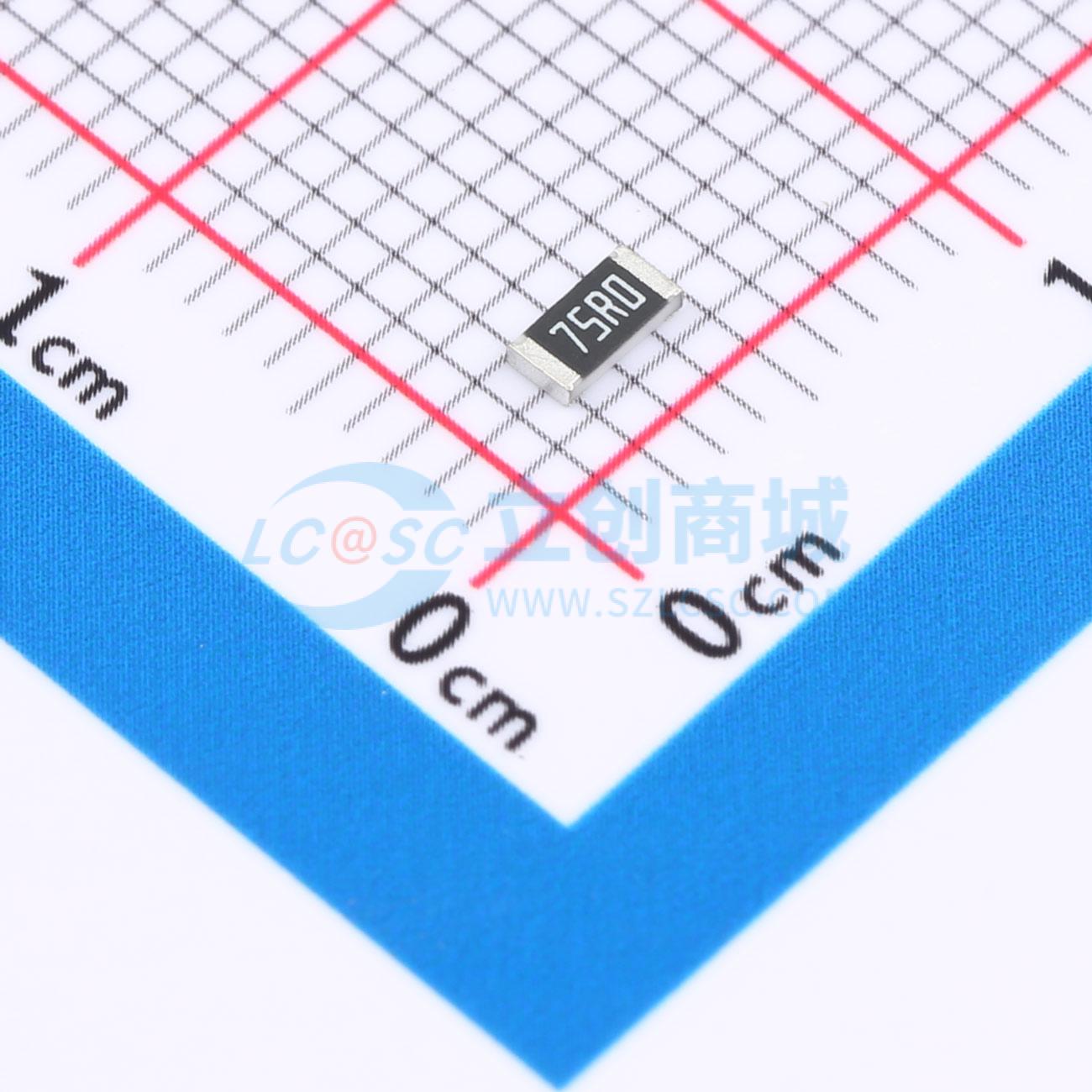 点击查看大图 FRQ1206F75R0TS实物图