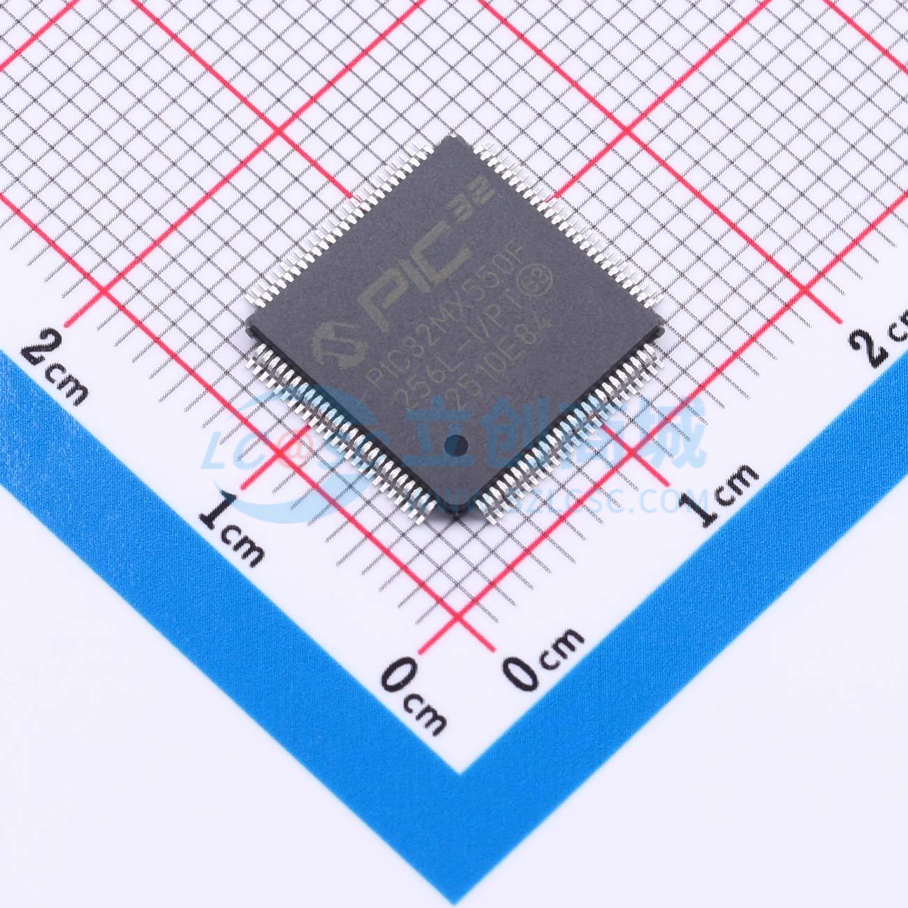 点击查看大图 PIC32MX550F256L-I/PT实物图